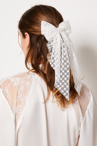 Fermaglio con clip Bride - Bianco