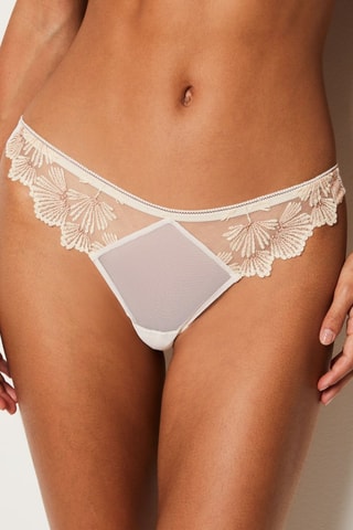 Tanga Palmes - Ecru en lichtbruin