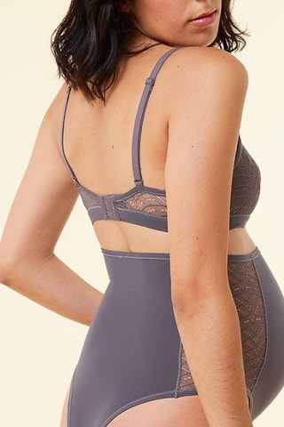 Zwangerschapstanga Hoge Taille Mom Confort - Antraciet