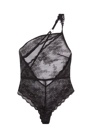 Assymetrische stringbodysuit Secrete Zwart