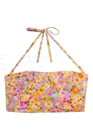 Reggiseno bikini Blooming - Malva e giallo