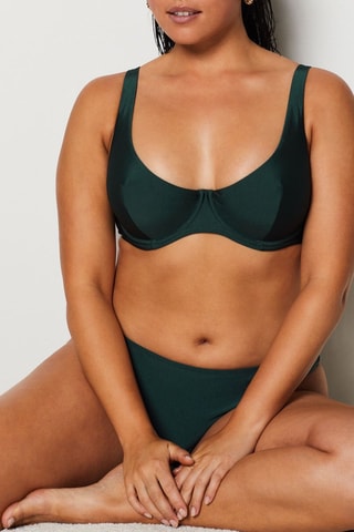 Reggiseno bikini Caleta - Verde scuro