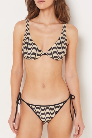 Reggiseno bikini Magic Shell - Beige e nero