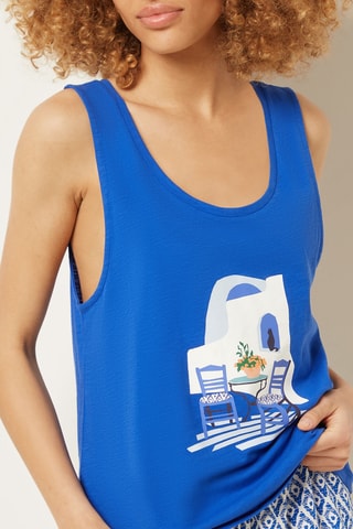 Canotta pigiama Cyclades - Blu elettrico - Etam