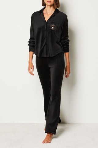 Velours Broek Marko - Zwart