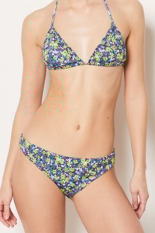Slip bikini - Verde e bianco - Etam