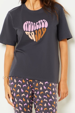 Pyjamashirt Cenid - Antraciet