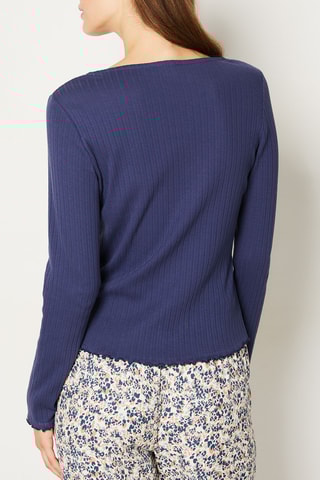 Pyjamashirt Lucile -  Marineblauw