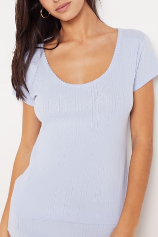 Pyjamashirt Polly -  Hemelsblauw