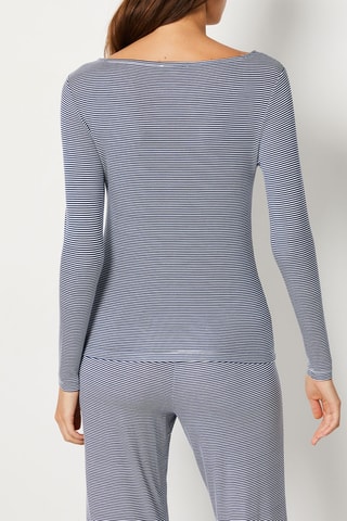 Top Molly Stripes - Marineblauw