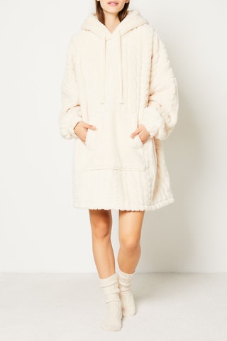 Sweaterjurk met Capuchon Maryme - Ecru