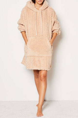 Sweaterjurk met Capuchon Maryme - Beige