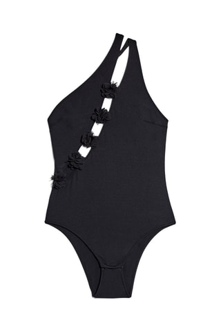 Asymmetrische Bodysuit Sulfureuse - Zwart