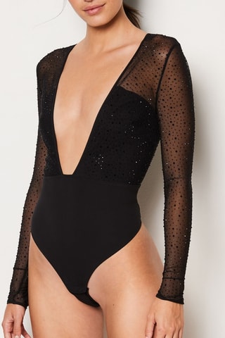Tangabodysuit Couture - Zwart