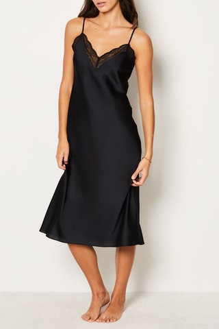 Slipdress Idole Longue - Zwart