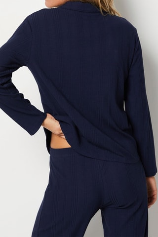 Pyjamablouse Coly - Marineblauw