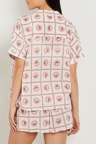 Pyjamablouse Ryma - Steenrood