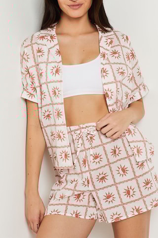 Pyjamablouse Ryma - Steenrood