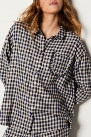 Blouse Lindy - Marineblauw en Wit