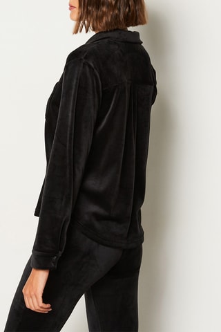 Velours Blouse Marko - Zwart