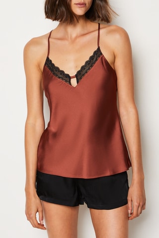 Canotta Joy - Marrone e nero