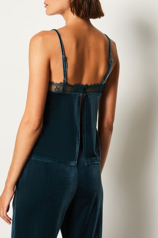 Canotta in velluto Moira - Verde scuro