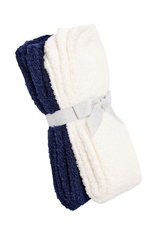 2 paia di calze Cindy - Navy ed ecrù