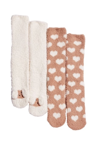 2 paia di calze Gavyn - Ecrù