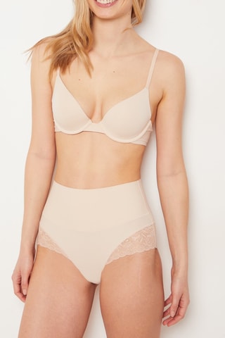 Slip met hoge taille- Beige