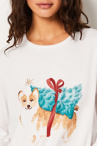 3-delige Pyjama Gilian - Rood en Wit