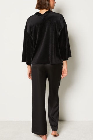 3-delige Pyjama Tety - Zwart en Beige