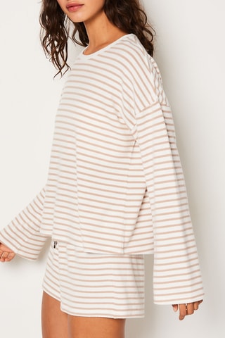 Sweater Paby - Beige en Wit