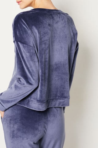 Velours Sweater Loeva - Marineblauw