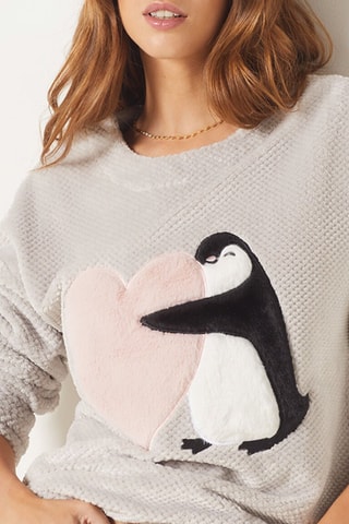 Pyjamasweater Natty - Lichtgrijs