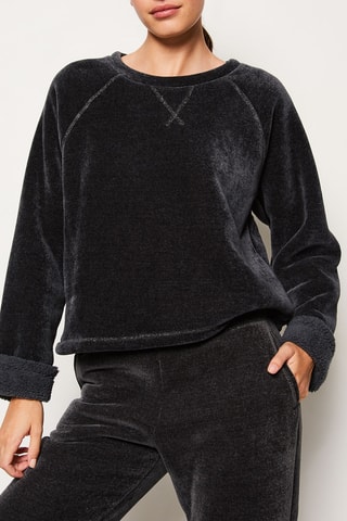 Velours Sweater Mirya - Zwart