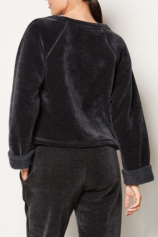 Velours Sweater Mirya - Zwart