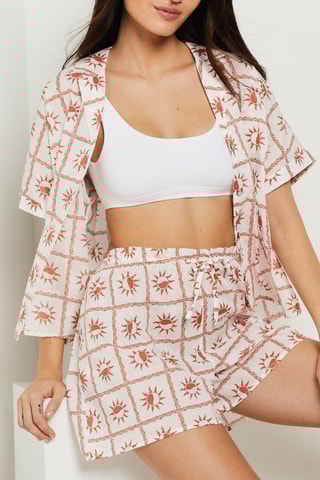 Short Hoge Taille Ryma - Steenrood