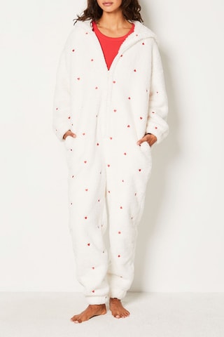 Jumpsuit met Capuchon Gille - Ecru