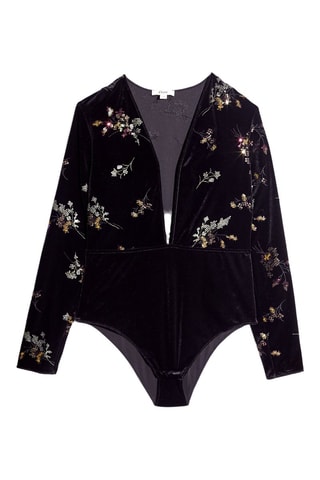 Velours Bodysuit Magique - Zwart