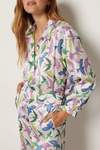 Blouse Janna - Hemelsblauw en Groen