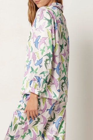 Blouse Janna - Hemelsblauw en Groen