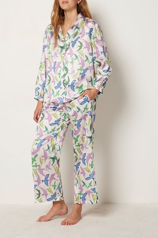 Blouse Janna - Hemelsblauw en Groen