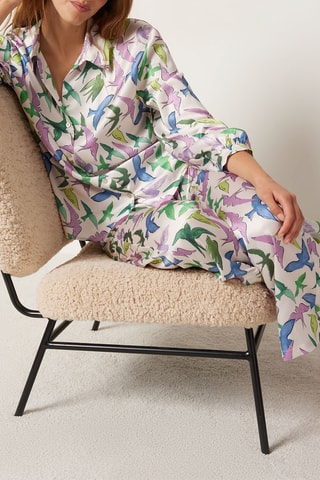 Blouse Janna - Hemelsblauw en Groen