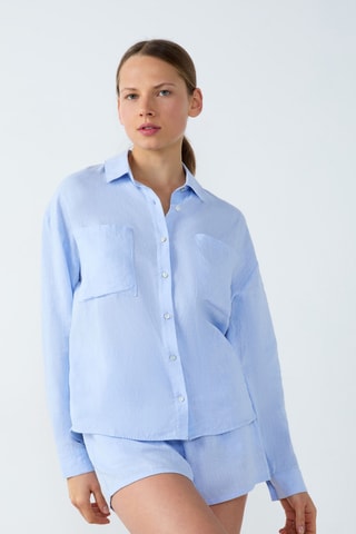 Linnen Blouse Isame - Hemelsblauw