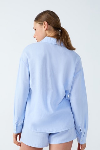 Linnen Blouse Isame - Hemelsblauw