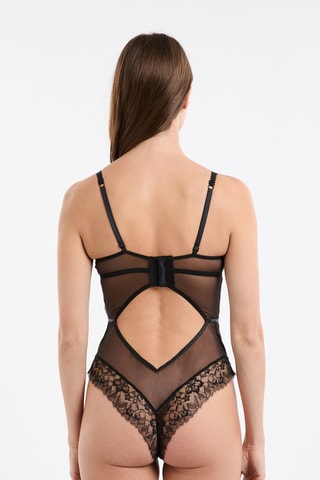 Tangabodysuit Mascarade - Zwart