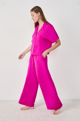 Broek met Hoge Taille Cheeta - Paars