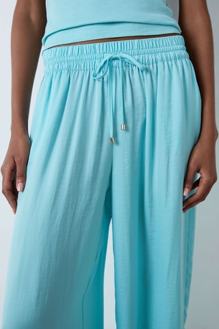 Broek met Hoge Taille Cheeta - Turquoise