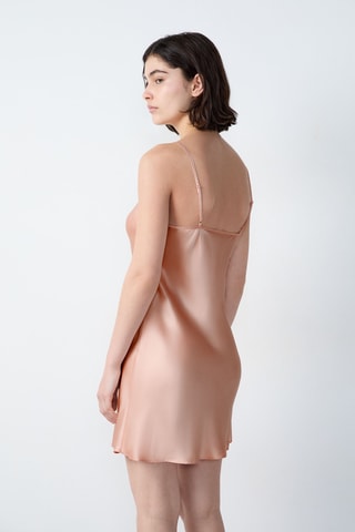 Babydoll in seta Milky - Salmone