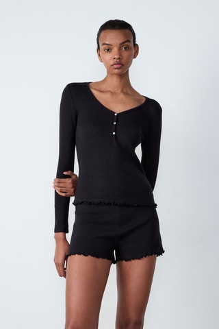 T-shirt Pollin - Zwart